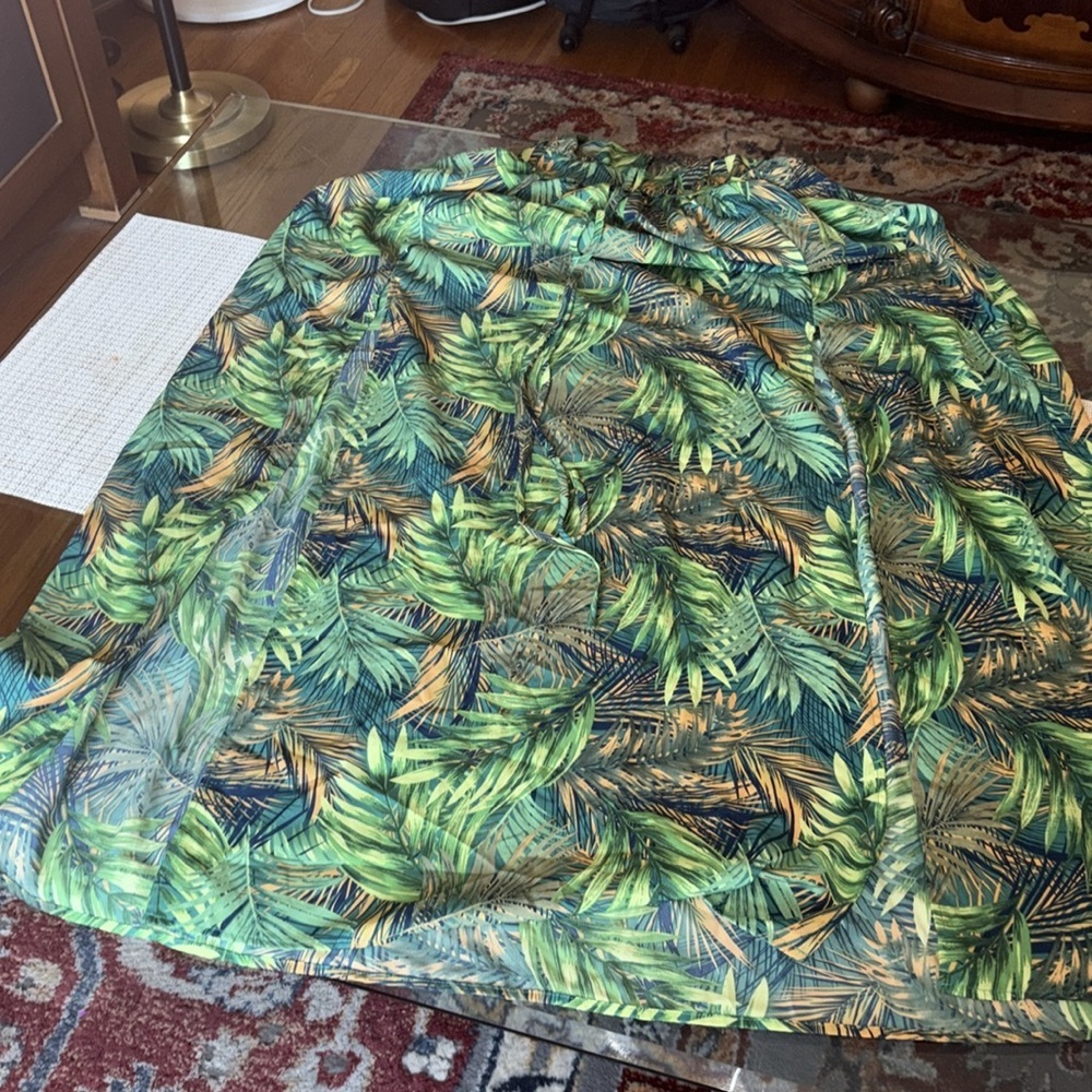 BLUSH & Day  Vacation Nights Tropical Maxi Dress in Green.size S. - Picture 9 of 11
